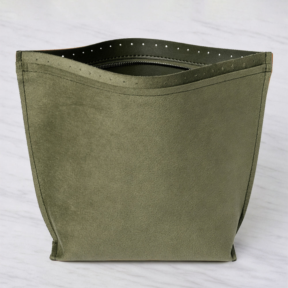 Knitme Tabanlı Deri Çanta Astarı Haki 35*25 cm - BA-0158